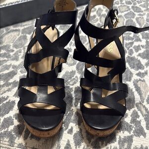 Women's Black Strappy Sandals